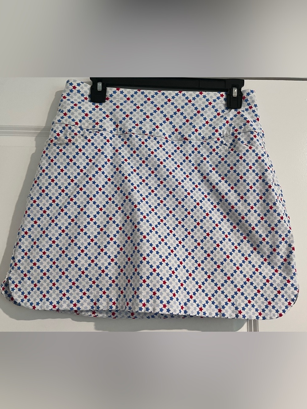 Lady Hagen White Skort with Red & Blue Star Pattern